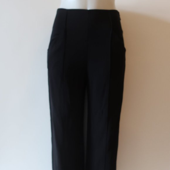 WOMENS A.L.C. BLACK FLAT FRONT HIGH RISE CROP PANTS 4 * - Picture 5 of 14